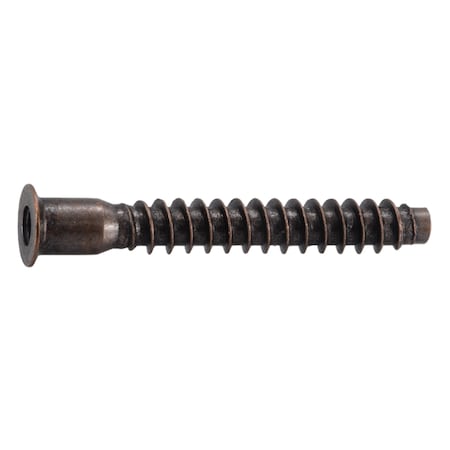 Midwest Fastener Wood Screw, M7, 50 mm, Bronze Steel Flat Head Hex Drive, 10 PK 38552